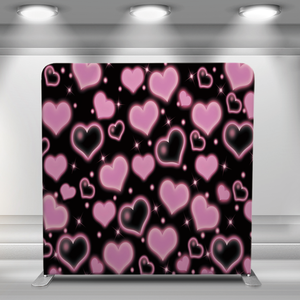 8x8ft Hot Bán màu đen và trắng thiết kế trái tim <span class=keywords><strong>Backdrop</strong></span> cho Đảng hoặc trang trí đám cưới lãng mạn Mô hình trái tim vải <span class=keywords><strong>Backdrop</strong></span> - Product Image 5