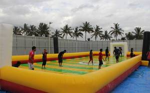 Terrain de football gonflable personnalisé pour activités de <span class=keywords><strong>groupe</strong></span> <span class=keywords><strong>en</strong></span> plein air, enfants ou adultes, jeu de football gonflable 20m - Product Image 6
