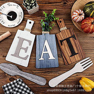 Wooden <b>Letter</b> Board <b>Wall</b> Decor Rustic Eat Sign Multi Piece Package For Thanksgiving Restaurant Cafe Ornaments - Product Image 1