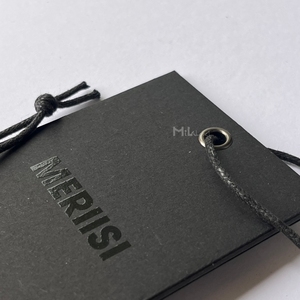 Màu đen thẻ đặc biệt tag với kim loại dây giày quần áo Nhãn quần áo tag - Product Image 2