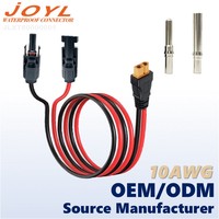 Câble Connecteur Étanche JOYL XT-60 vers MC-4 PV 30A 500V DC 10AWG à Broche Solide pour Camping-car et Charge Solaire Hors Réseau