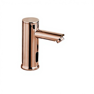 Robinet à capteur entièrement automatique NES-CI307 au design moderne et épuré, en laiton, eau chaude/froide, à poser sur évier, finition or rose - Product Image 2