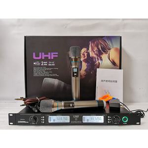 Micrófono inalámbrico de mano de metal UHF para hablar, verdadero micrófono inalámbrico de diversidad, para hablar - Product Image 2