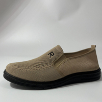 Chaussures décontractées pour hommes, à enfiler, en maille tricotée respirante DTY, avec rembourrage confortable en PU et semelle souple en PU, pour usage quotidien