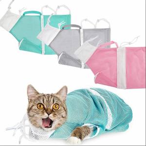 Portable <span class=keywords><strong>anti</strong></span>-rayures chat chien toilettage Fixation sac ongles Med aide chat chien toilettage sac de bain nettoyage pour animaux de compagnie bain - Product Image 4
