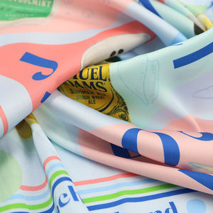 カスタム サテンシルク ヘッドラップ バンダナ プリント 模造シルク バンダナ ネックスカーフ デザイン フェイクシルク スカーフ バンダナ - Product Image 5