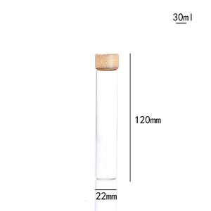 Vente en gros de bouteilles en verre borosilicate 50ml 90ml 120ml 150ml au design tubulaire avec bouchon à vis en argent - Product Image 6