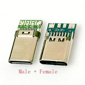 Adaptateur de connecteur USB 3.1 Type C <span class=keywords><strong>mâle</strong></span>/femelle pour câble <span class=keywords><strong>à</strong></span> <span class=keywords><strong>souder</strong></span>, carte PCB, port USB C, <span class=keywords><strong>prise</strong></span> d'alimentation - Product Image 3