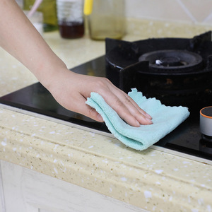 Coral Fleece Double Sided Dishcloth Thickened Microfiber Kitchen Cleaning Cloth Absorbent For Wiping Tables And Dishes - Product Image 2