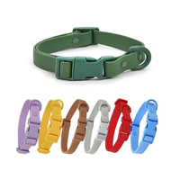 Collier et laisse personnalisés en silicone avec nom, boucle métallique, breloque DIY, collier réglable pour chats et chiens toutes saisons