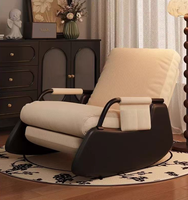 Fauteuil à bascule et chaise longue tendance, chaise de relaxation minimaliste moderne, pour le salon ou le balcon