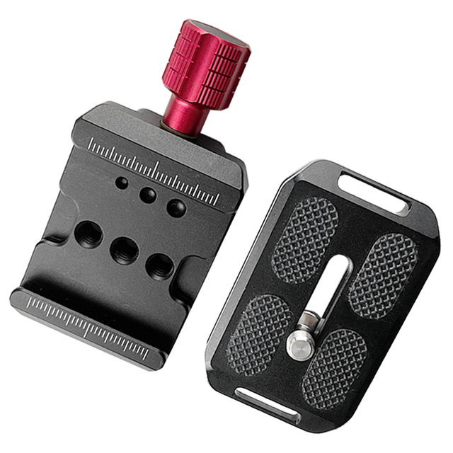 Arca Universal Quick Release Plate Aluminum Clamp Adapter Set 1/4" Screw Hole Reusable CNC Anodized Easy Mount Compatible Tripod
