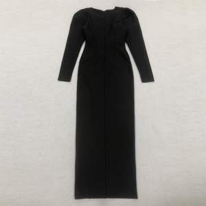 Vespera 时尚高品质女式长袖及地水晶舞会礼服，采用防静电涤棉面料 - Product Image 4