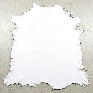 CAROLINA LEATHER Eco-Friendly <b>White</b> Genuine Leather Grain Sheet Flexible Membrane Custom Cut Material for Upholstery Activewear - Product Image 1