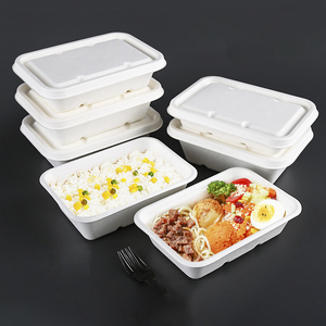 Vaisselle et vaisselle jetables biodégradables personnalisées bol en papier pour salade fabriqué à partir de matériau de pâte de bagasse - Product Image 1