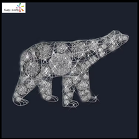Éclairage extérieur de Noël LED en forme de grand ours polaire avec taille et couleur personnalisables, indice de protection IP44, installation facile