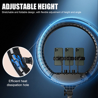 Lampe annulaire RL-14 ABS 14,7 pouces 35W 45W la plus populaire, température de couleur réglable, télécommande, éclairage photo pour Tik Tok
