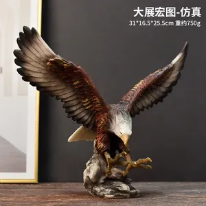 Estatua de Águila Moderna para Decoración del Hogar, Escultura Artística de Águila Dorada, Adorno de Resina de <span class=keywords><strong>Halcón</strong></span>, Figura de Águila Calva, Accesorio Decorativo para el Hogar - Product Image 5