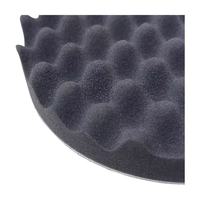Tampon de polissage en mousse noire gaufrée 8 pouces, simple face, pour finition brillante et lustreuse, avec fixation auto-agrippante