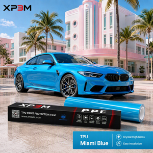 ฟิล์มใสกันรอยรถยนต์ XP3M Miami Blue OEM Gloss TPU สีฟ้า 7.5 มิล ซ่อมแซมตัวเองได้ ป้องกันรอยขีดข่วน ป้องกันสีเหลือง ช่องระบายอากาศ - Product Image 1