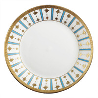 Assiettes à dîner en porcelaine JCPorcelain, vente en gros, design personnalisé, assiettes rondes à bord doré pour restaurant, assiettes de mariage