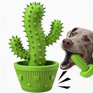 Cepillo de Dientes para Perros Personalizado 2027, Juguete Masticable para Limpieza Dental, Juguete para Mascotas, Venta al por Mayor, Juguetes Resistentes para Masticadores Agresivos, Cactus - Product Image 1
