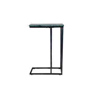 24 \ "HMS tavolino in marmo verde e nero con accenti in metallo per mobili da soggiorno - Product Image 2