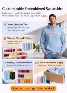 Felpa Girocollo con Ricamo Personalizzato, Maglione con Logo 3D Personalizzato da Produttore di Abbigliamento - Product Image 2