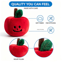Peluche pomme d'Halloween, matériau en coton PP, rembourrage personnalisable, taille 11-30 cm, unisexe, directement de l'usine