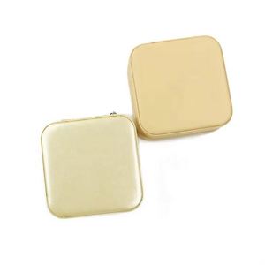 Square Wholesale Girls Travel Portable Necklace Storage Pu Leather Luxury Jewelry <b>Box</b> - Product Image 4