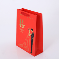 Grands sacs en papier rouge de fournitures de mariage de vêtements de cadeaux de publicité, sac en papier d'emballage de cadeau personnalisé de vente en gros, Offre Spéciale