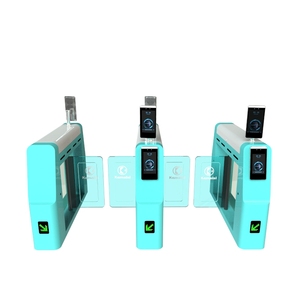 Torniquete de acceso rápido para vestíbulo corporativo con barrera giratoria, control de acceso por RFID y código QR, acero inoxidable, protección IP65, antipersonas que se acercan por detrás - Product Image 3