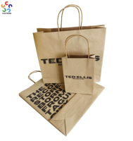 Bolsas de papel impresas personalizadas con su propio logotipo Impresión comercial Bolsa de regalo de compras Impresión de bolsas de papel de embalaje Kraft al por menor