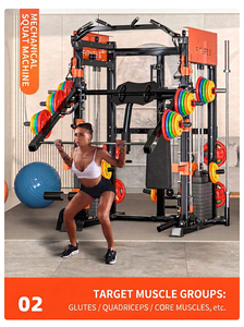 Halbkommerzieller All-in-One Brust- und Ganzkörper-Fitness-Kabeltrainer mit Kniebeugenständer und Multifunktions-Smith-Maschine - Product Image 4