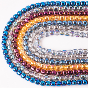 Zhubi, venta al por mayor, cuentas de cristal de tambor facetado de 8MM, cuentas redondas sueltas de piedra de cristal con agujero grande para fabricación de joyería, pulseras DIY - Product Image 1