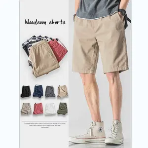 Mens Washed Khaki Knee Length Bermuda Chino Shorts