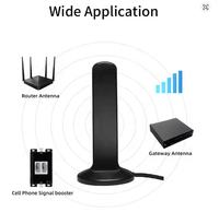 Antenne 4G LTE 5G MIMO 2x2 12dBi avec connecteurs doubles SMA mâle / TS9 / CRC9, base magnétique, 600-6000MHz, omnidirectionnelle, étanche, type paddle
