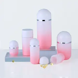 ขวดใส่กระสุนพลาสติกสีชมพูไล่ระดับสีพร้อมฝาเกลียวสามารถปรับแต่งได้หลากหลายพิมพ์ซิลค์สกรีน - Product Image 1