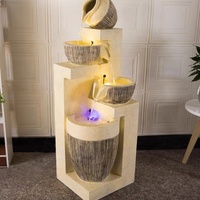 Fontaine murale d'eau en acrylique pour jardin, intérieur/extérieur, avec éclairage LED, design contemporain, certifiée CE, pour maison et jardin