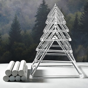 Pyramide chantante en cristal transparent en gros avec accessoire gratuit, pyramides chantantes pour la guérison énergétique - Product Image 3