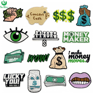 Wholesale Custom Cartoon Personalized US <strong>Dollars</strong> Money Embroidery Ironing Patches DIY Clothing Jackets Hats Backpacks Jeans - Product Image 1