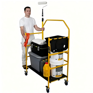Échelle d'échafaudage industrielle pliable de petite taille avec conception résistante à la corrosion, capacité de charge de 400 kg, portable pour une utilisation en intérieur/extérieur - Product Image 3