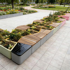 B57 Clinic Tree pot flowerpot Stain Resistant FRP Planter Chairs For Hospitals Easy Sanitization Top Quality ISO9001 Certified - Product Image 6