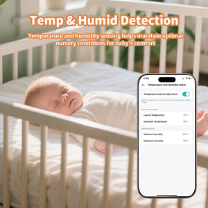 5MP 베이비 모니터 5.5인치 디지털 디스플레이 1080p 해상도 양방향 오디오 야간 투시 듀얼 뷰 OEM ODM 카메라가 장착된 베이비폰 - Product Image 4