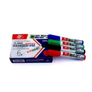 Colored Whiteboard Pen Custom Packaging Plastic Factory High Quality Erasable Dry White Black Blue Red Green White Board Marker