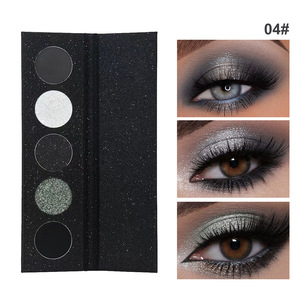 Halloween Dark Eyeshadow Palette 5 Color Metallic <b>Glitter</b> Powder Eyeshadow for Gothic Makeup - Product Image 3