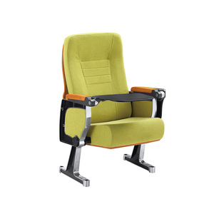 เก้าอี้แถวเรียงสีเขียวสะท้อนแสง โครงโลหะ สำหรับหอประชุมและโรงภาพยนตร์ - Product Image 3