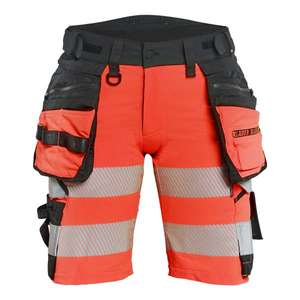 BLAKLADER - 702016485599C48 Pantalones cortos de mujer Hi-Vis 4-Way stretch Rojo hi-vis/negro-EAN 7330509928394 ROPA DE TRABAJO DE LA HI-VIS - Product Image 1