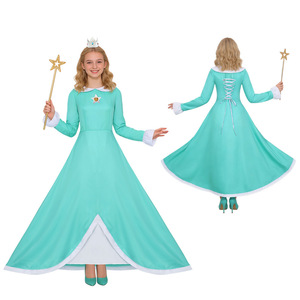 Costume de fête d'Halloween, carnaval, fantaisie, robe de <span class=keywords><strong>princesse</strong></span> rose, costume de Mario pour <span class=keywords><strong>adulte</strong></span> en polyester, jupe longue, style TV & cinéma - Product Image 2