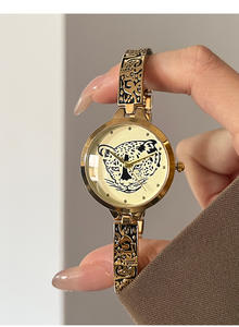Relojes Godi para Mujer, Diseño Antiguo y Sencillo, con Cabeza de Leopardo, Lujosos, Refinados, con Luz Nocturna, Resistentes al Agua 30M - Product Image 4